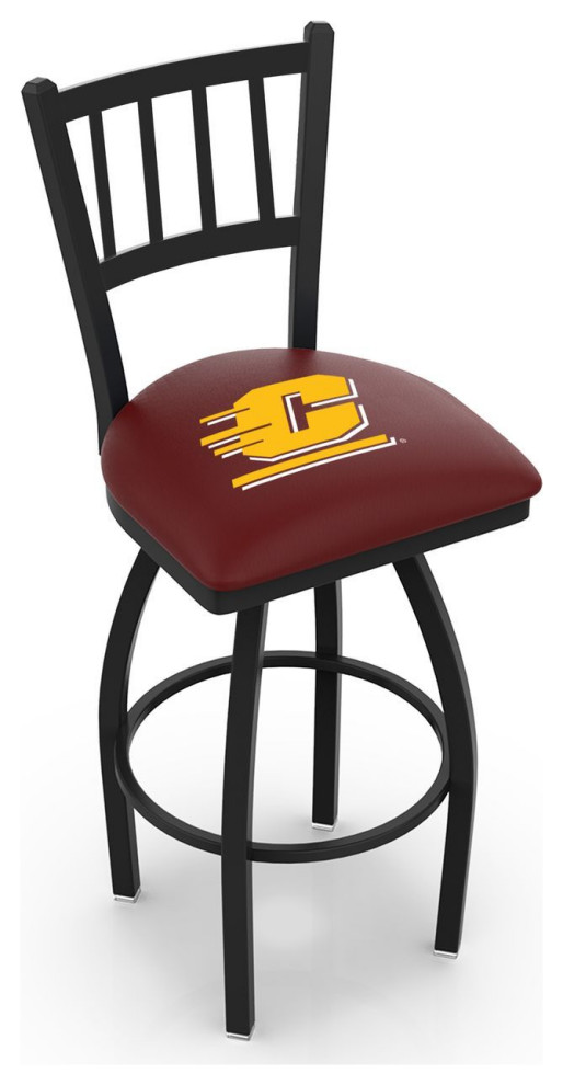 Holland L018 Central Michigan 25" Swivel Counter Stool Black