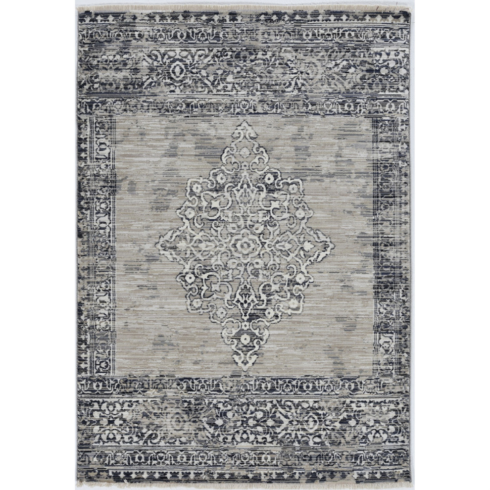 Westerly Rug 7650 8'x10', Sand/Charcoal