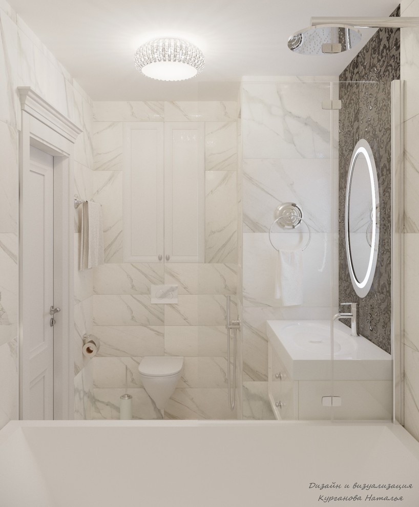 Дизайн-проект четырехкомнатной квартиры в жилом комплексе "Дом-Мегалит на Неве".