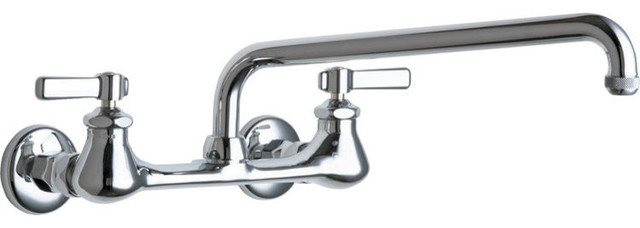 Chicago Faucets 540-LDL12E1WXFABCP Hot and Cold Sink Faucet