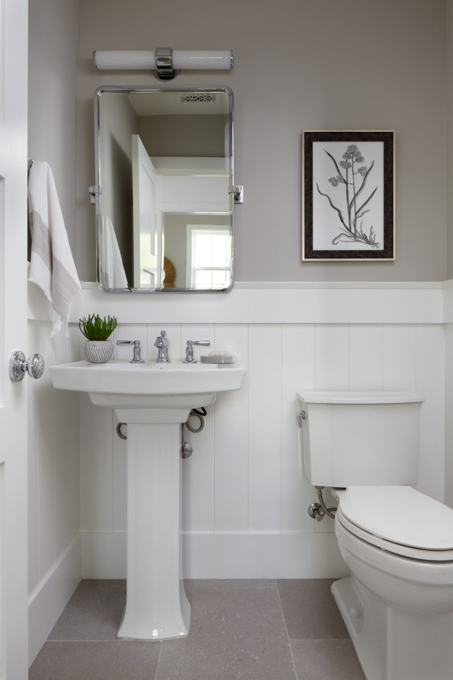Inspiration for a country powder room remodel in San Francisco