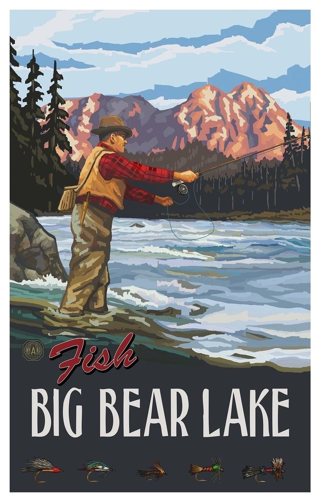 by Artist Paul A. Lanquist Fish Big bear Lake Art Print, 24"x36