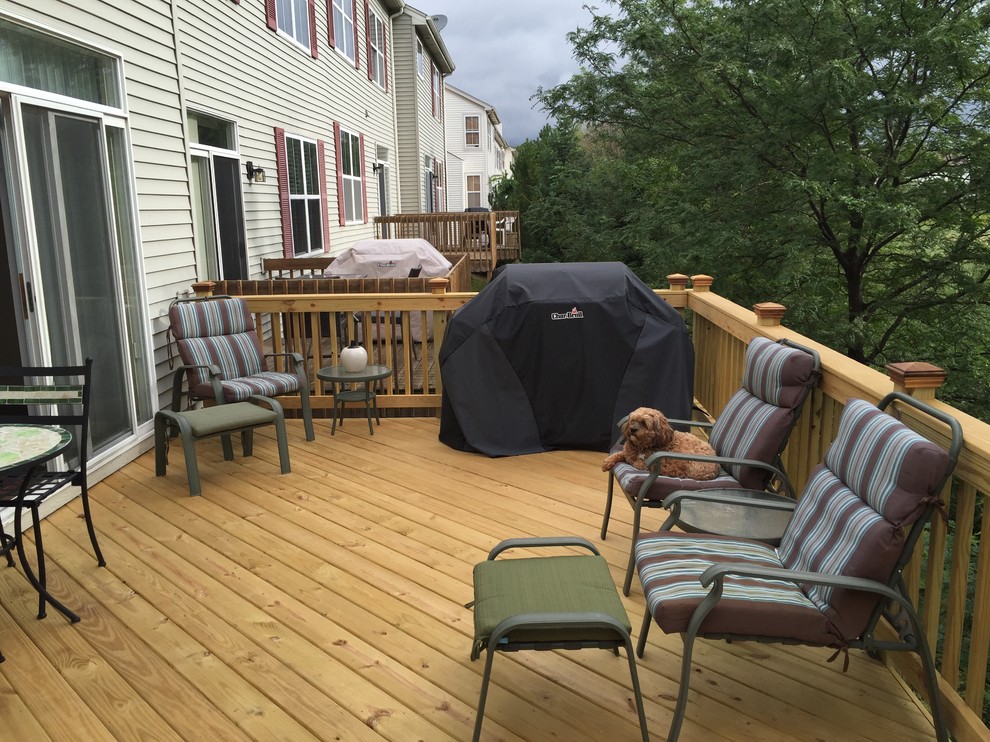 Elevated Wood Deck Design in Bartlett Chicago by Archadeck of