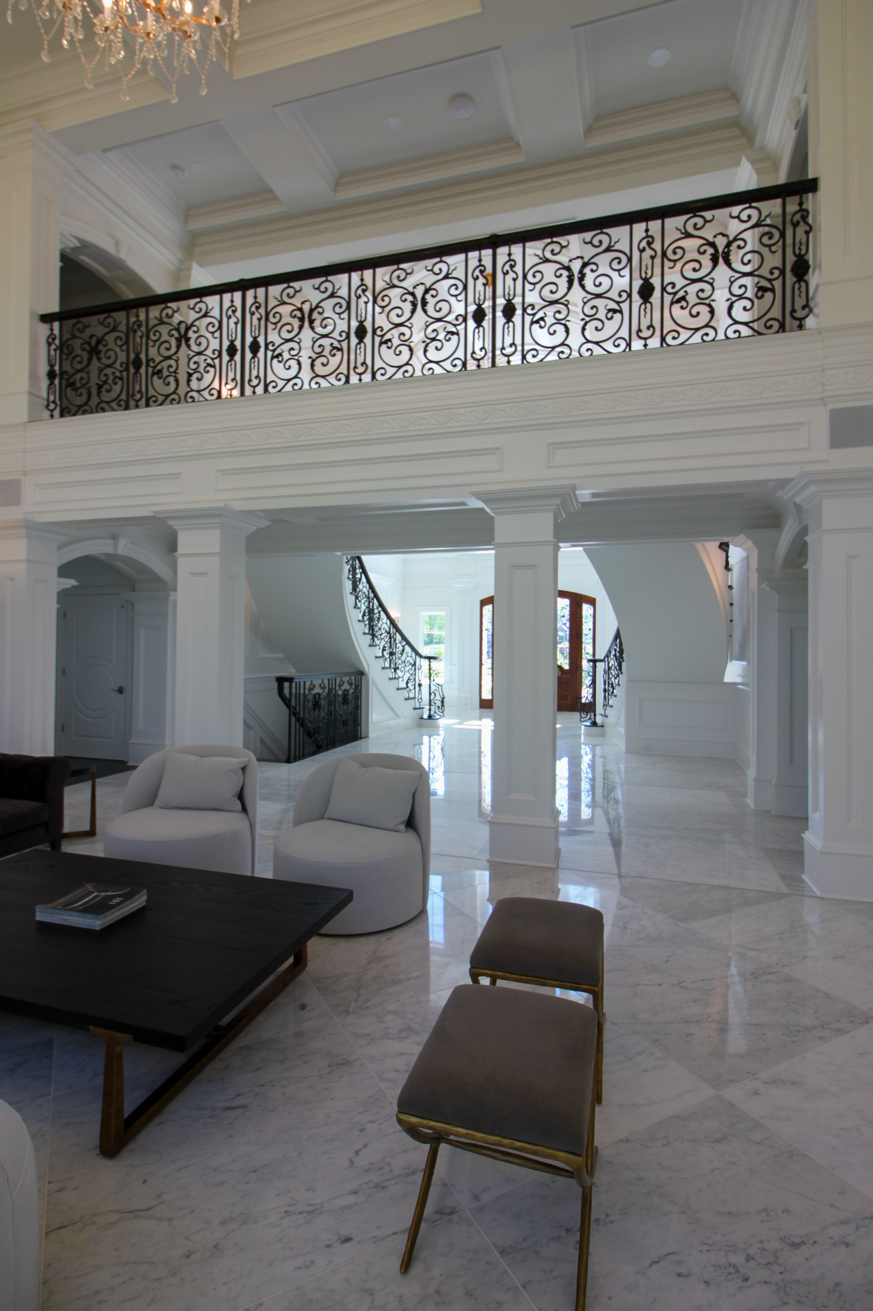 92_Grand Double Staircase in Exquisite Custom Home, Great Falls VA 22066