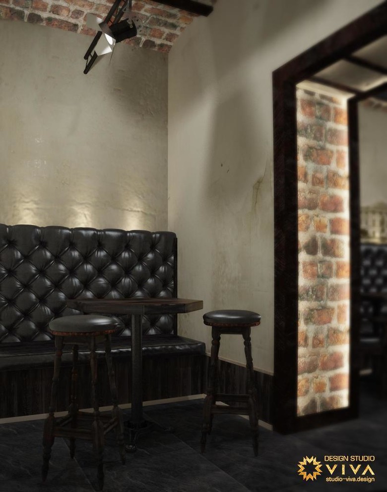 Дизайн-проект интерьера винного бара "Кюхельбекер" в Павловске, Санкт-Петербург.