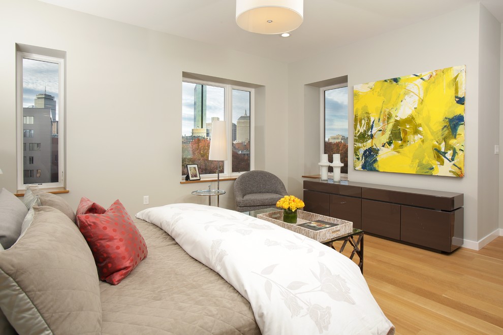 Inspiration for a contemporary home design remodel in Boston