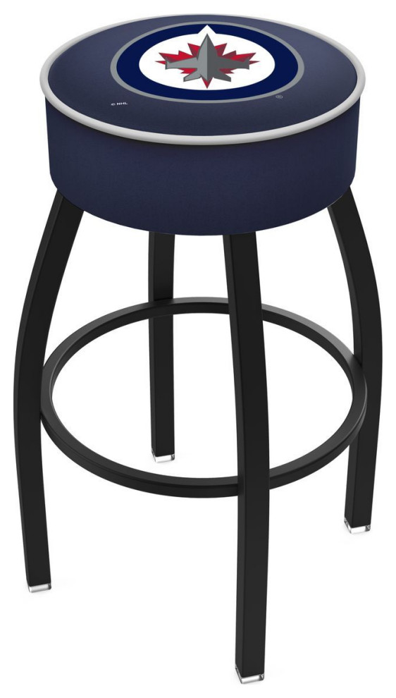 Holland L8B1 Winnipeg Jets 30" Black Base Swivel Bar Stool Black