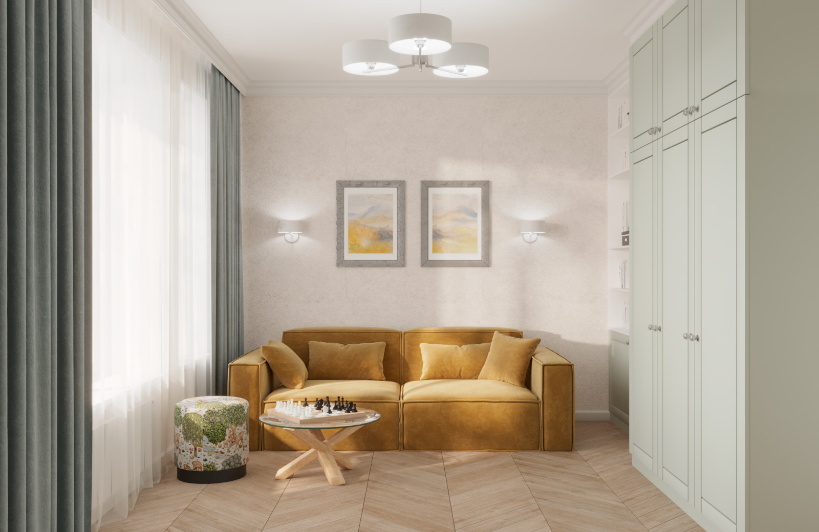 Дизайн интерьера двухэтажного дома 120 кв.м.