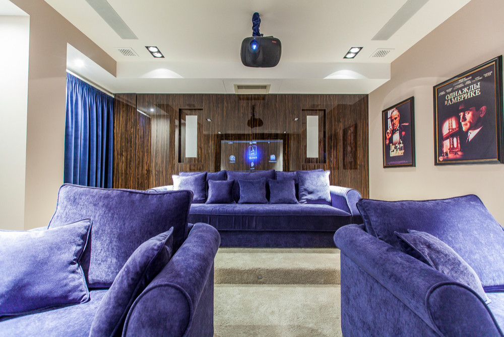 Кинозал с стиле современной классики в пос. Камышеваха