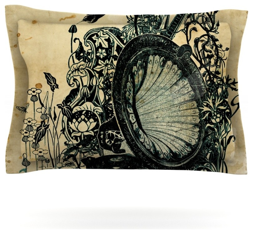 Frederic Levy-Hadida "Sound of Nature" Pillow Sham, Cotton, 40"x20"