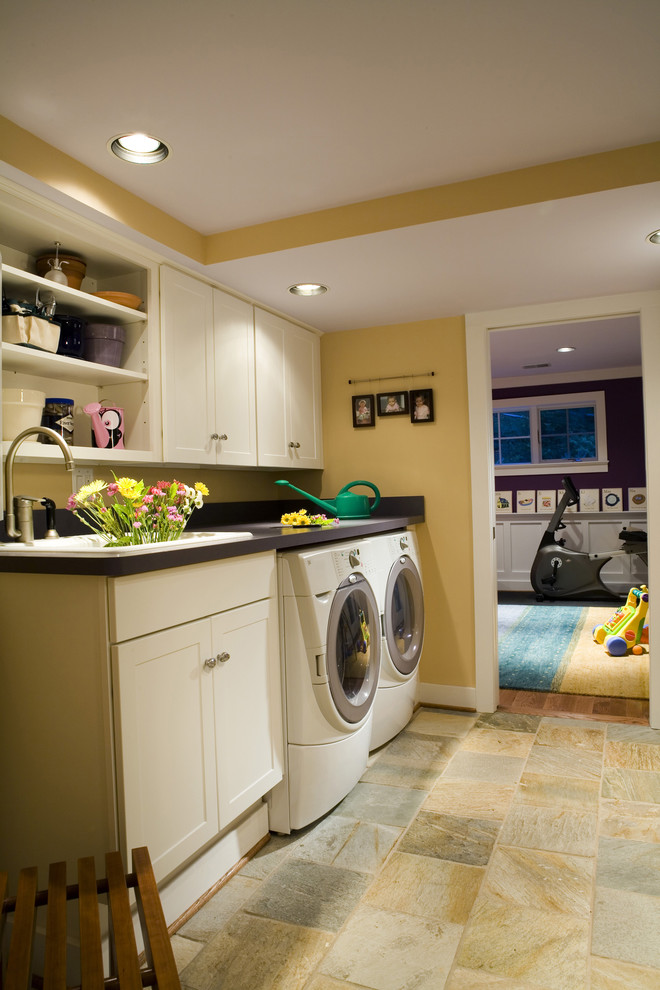 Design ideas for a contemporary laundry room in DC Metro.