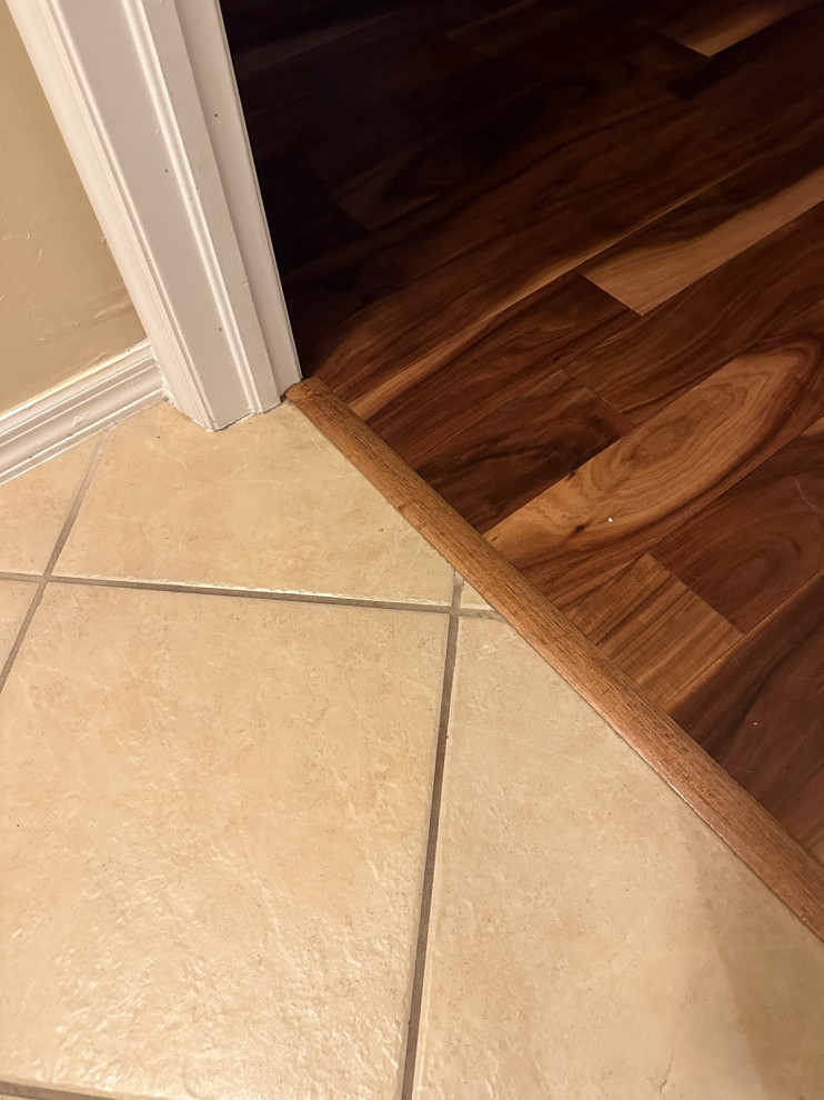 New flooring meets old flooring!