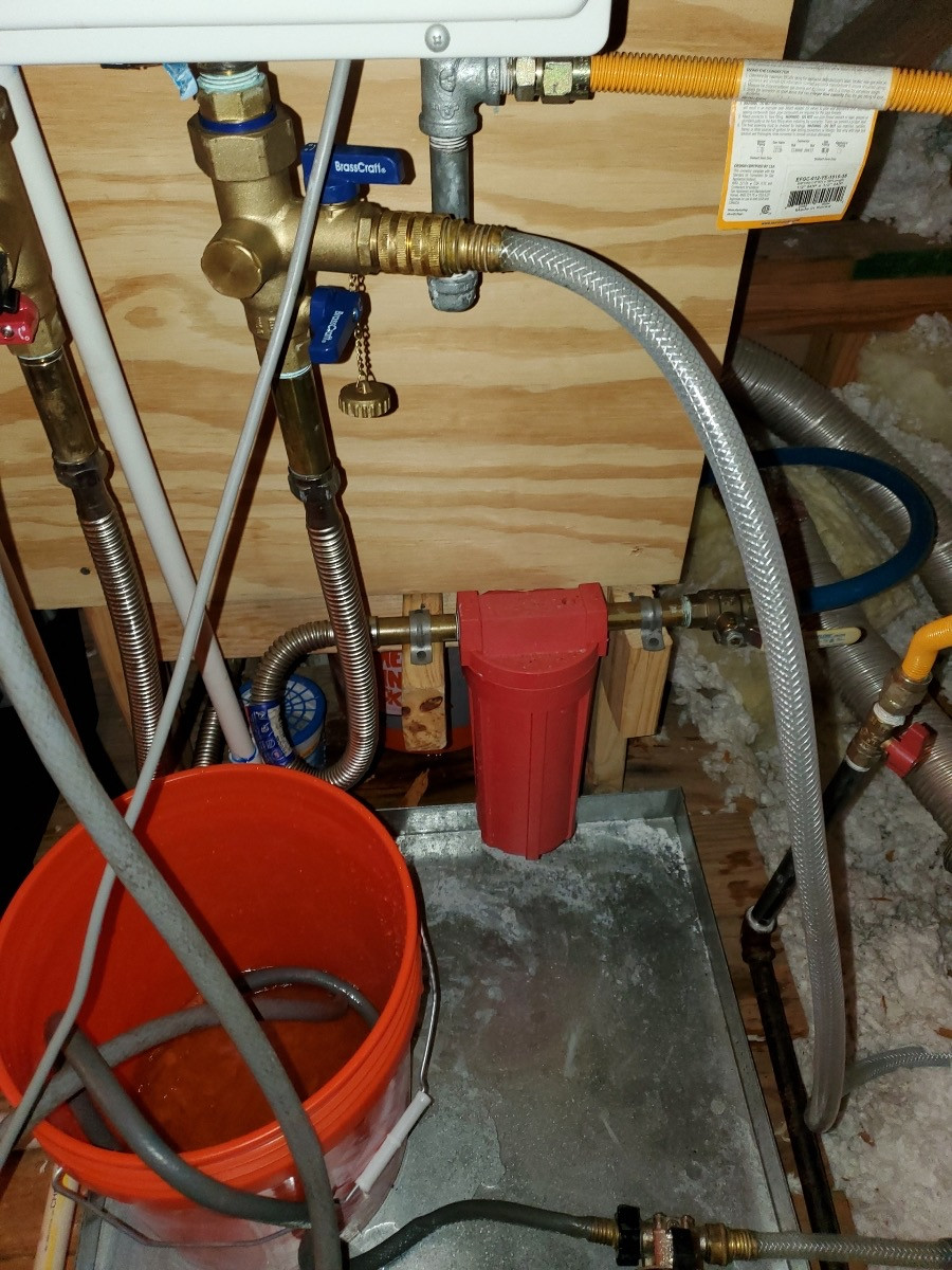 Tankless Hot water Heater Flushed Clean