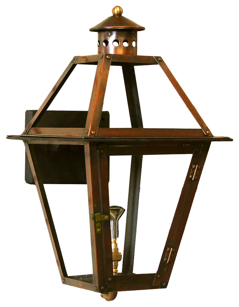 French Quarter Copper New Orleans Style Lantern Traditional Outdoor Wall Lights And Sconces