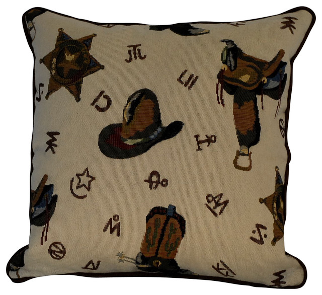 Just The Right Pillow Western Cowboy Throw Pillow Decorative Pillows