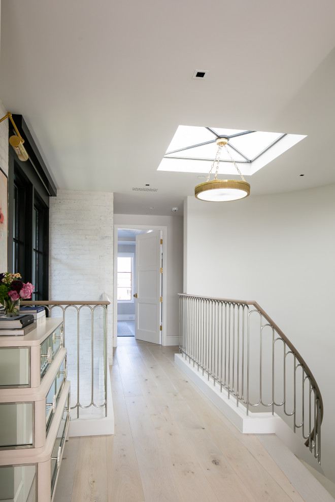 Hallway - transitional hallway idea in Orange County