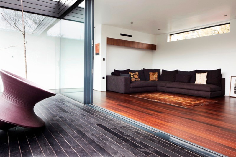 Large contemporary living room in London.