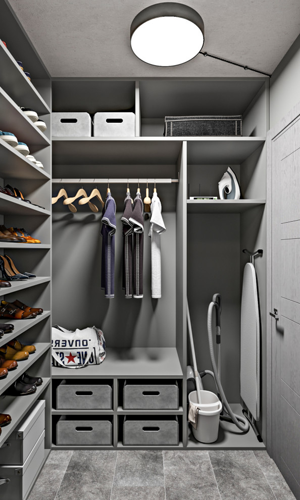 Серая квартира лофт