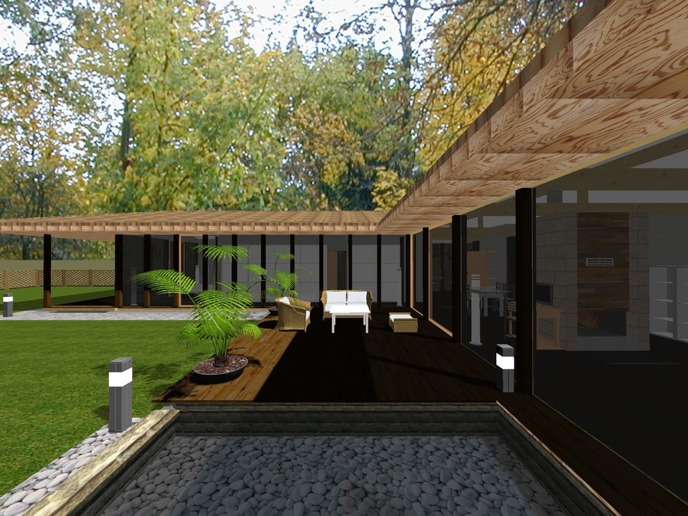 Example of a minimalist home design design in Other