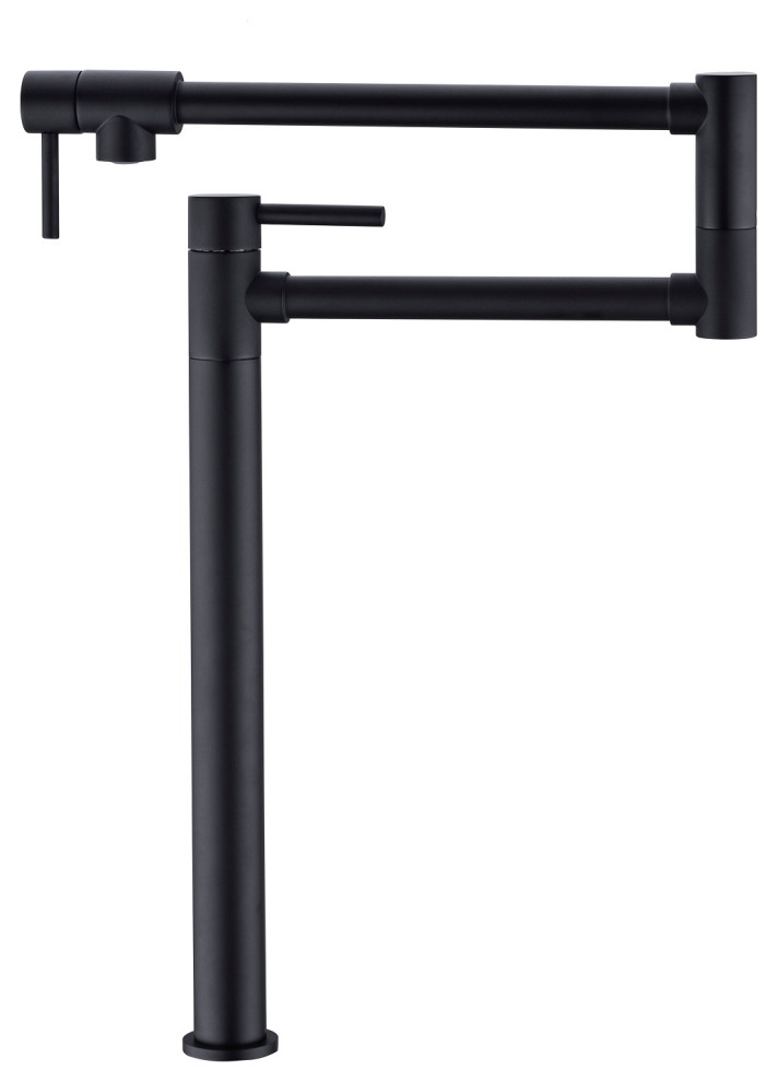 Matte Black Pot Filler Faucet With 360 Rotation Contemporary Pot