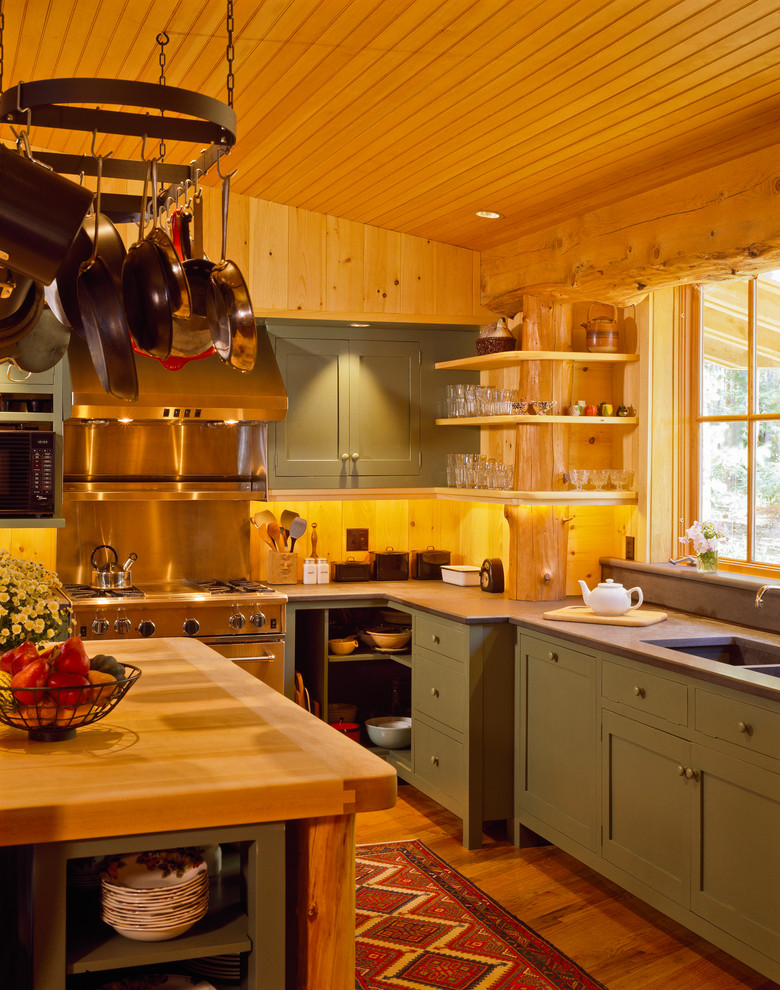 Photo of a country kitchen in Portland Maine.