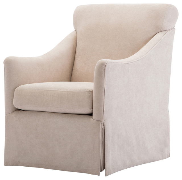 Seat Oat Skirted Swivel Chair Transitional Armchairs And