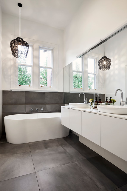 East Malvern contemporary-badrum