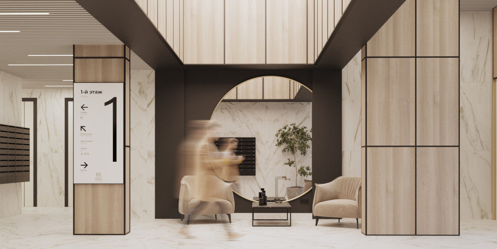 Дизайн интерьеров общественных пространств в ЖК «Новый город»