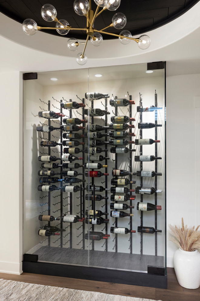 Example of a mountain style basement design in Minneapolis