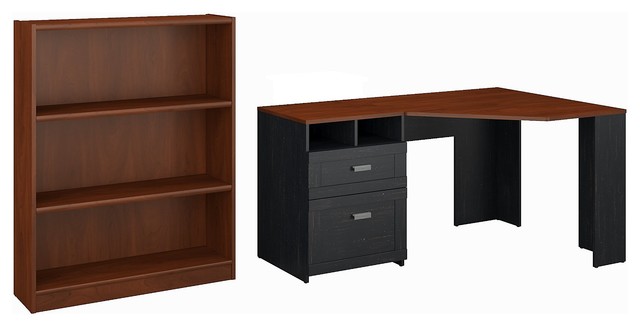 Wheaton Reversible Corner Desk With Bookcase Desks And Hutches Wheaton Reversible Corner Desk With Bookcase