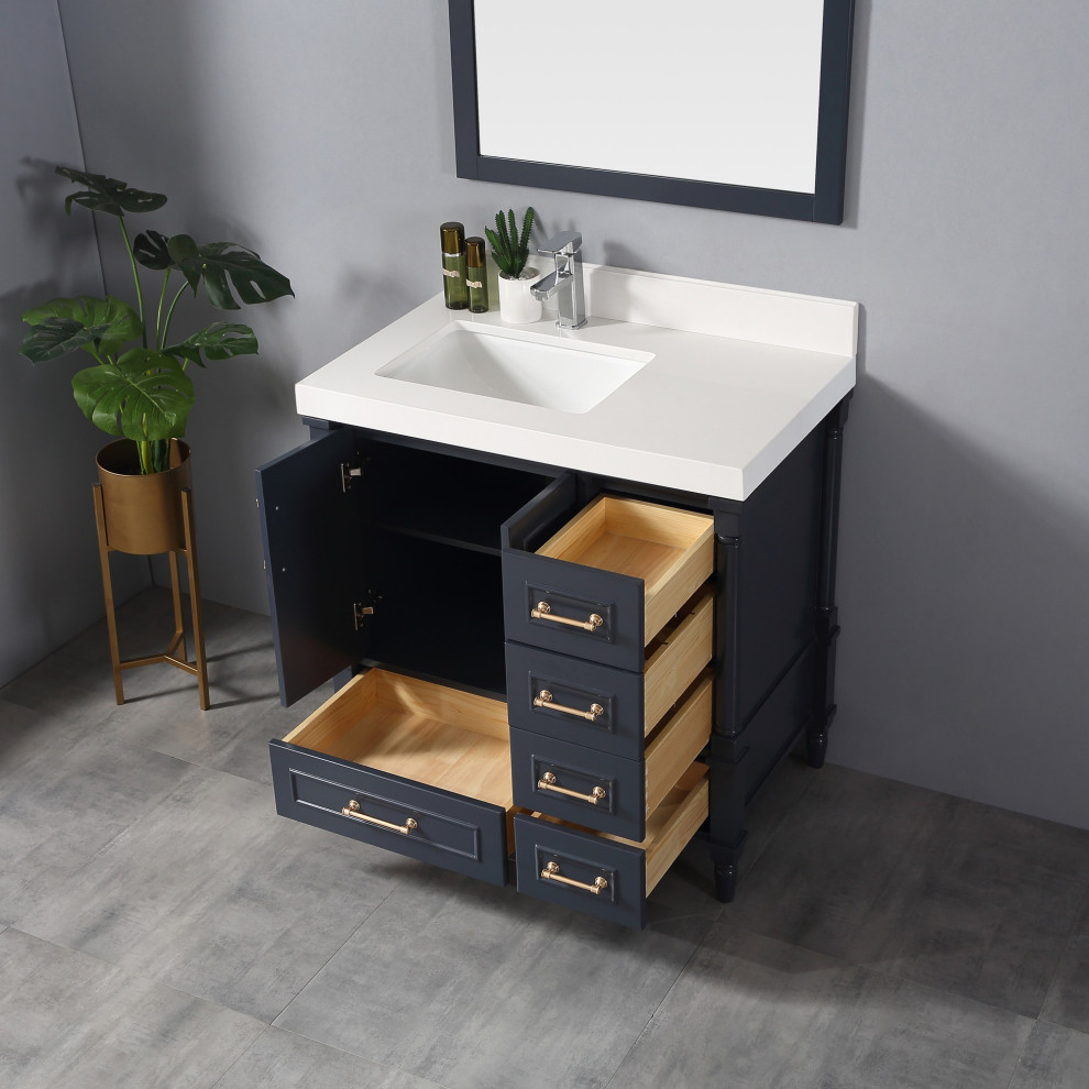 Willow Collections Aberdeen Bathroom Vanity Traditional Bathroom Vanities And Sink Consoles