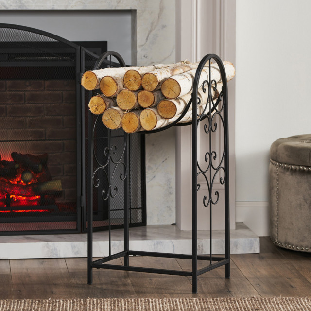 Stylish Log Rack Abigail Traditional Log Rack - Traditional - Firewood Racks - by ...