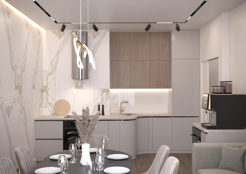 ЖК ЗилАрт дизайн интерьера для семьи из двух человек.