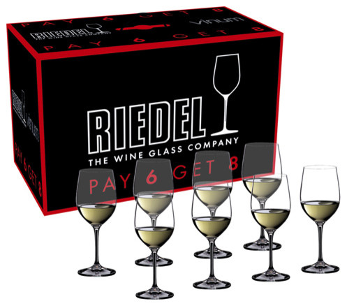 Riedel Vinum Viognier/Chardonnay Glass - Buy 6 Get 8 - Set of 8
