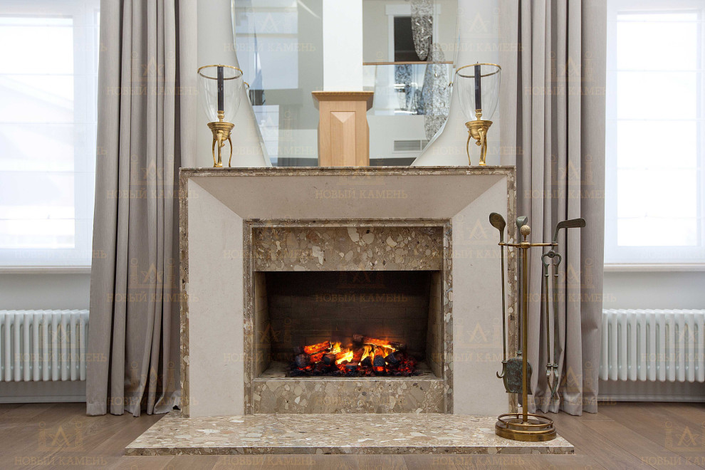 Камин из мрамора