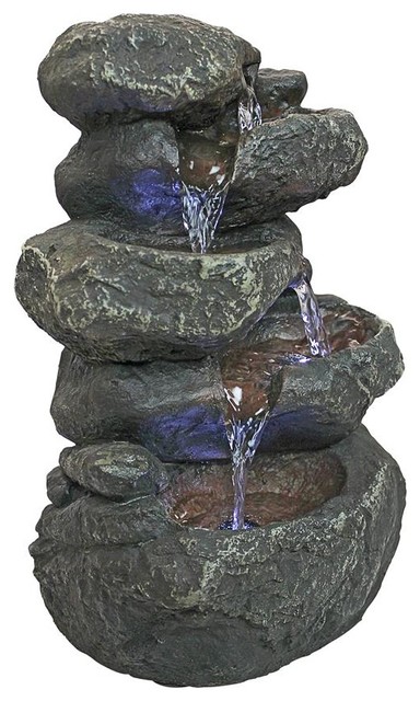 Anchor Falls Cascading Garden Fountain Rustic Outdoor Anchor Falls Cascading Garden Fountain