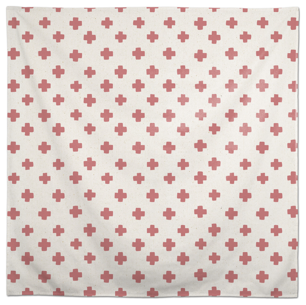 Swiss Cross Pattern Pink 2 58x58 Tablecloth