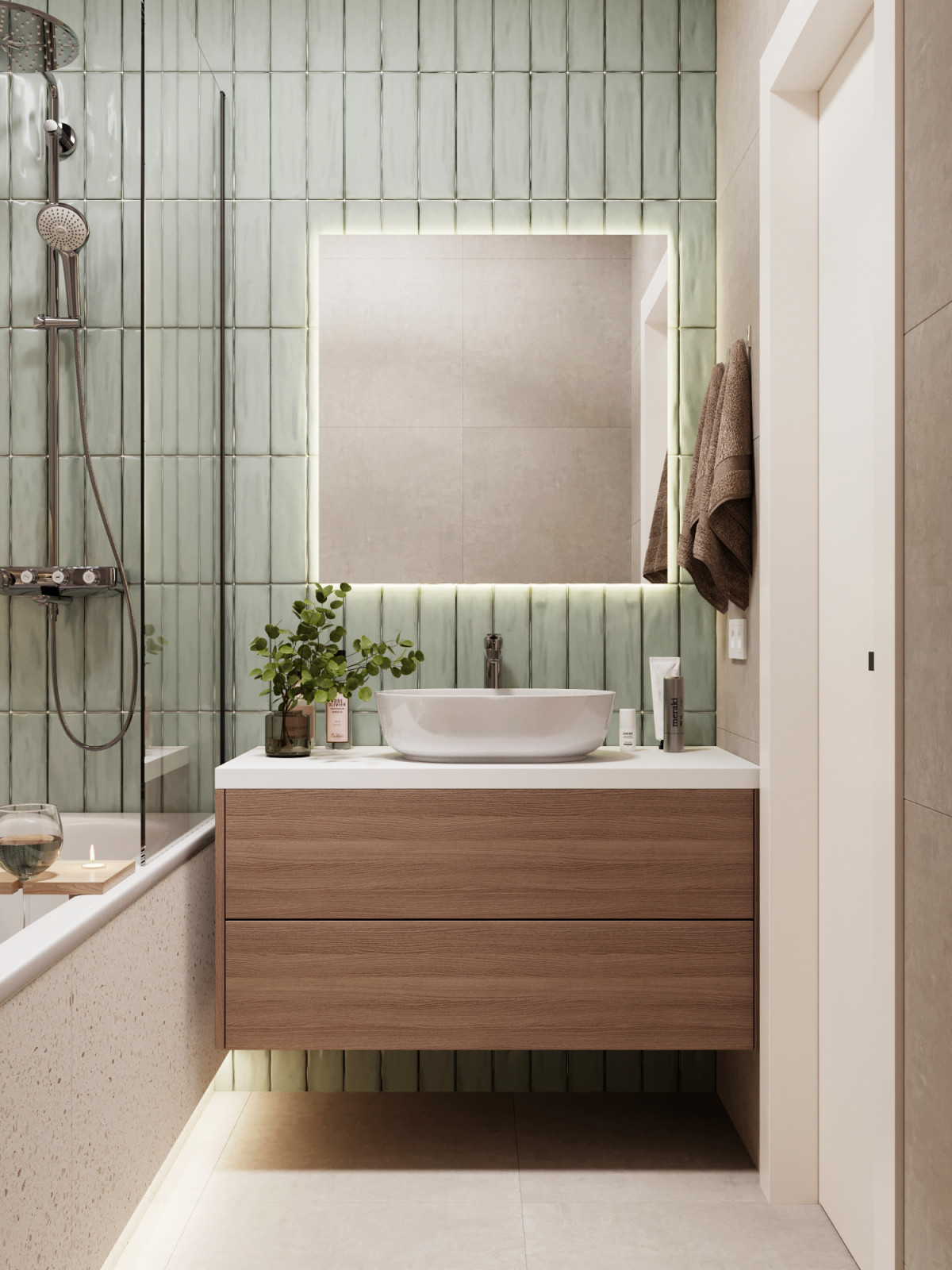 Трехкомнатная квартира в городе Дубнаа