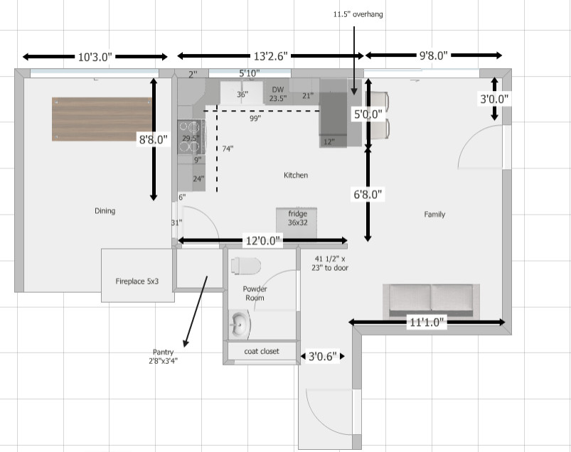 Fridge Placement in Lshaped Kitchen