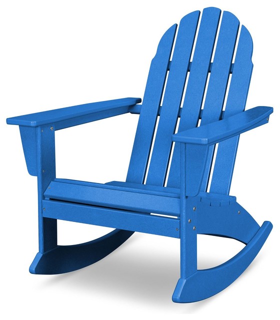 Vineyard Adirondack Rocking Chair, Pacific Blue