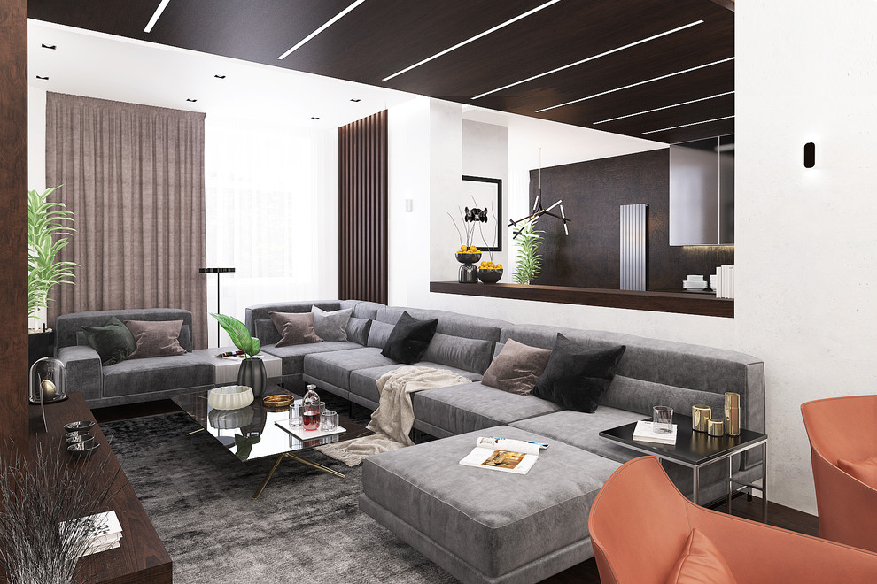 Гостиная в проекте ЖК "ДОМИНИОН"