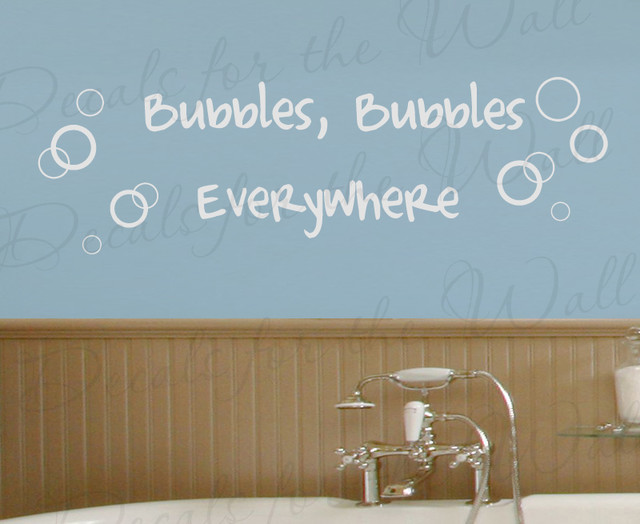 Wall Decal Sticker Quote Vinyl Art Lettering Bubbles Everywhere Bathroom BA05