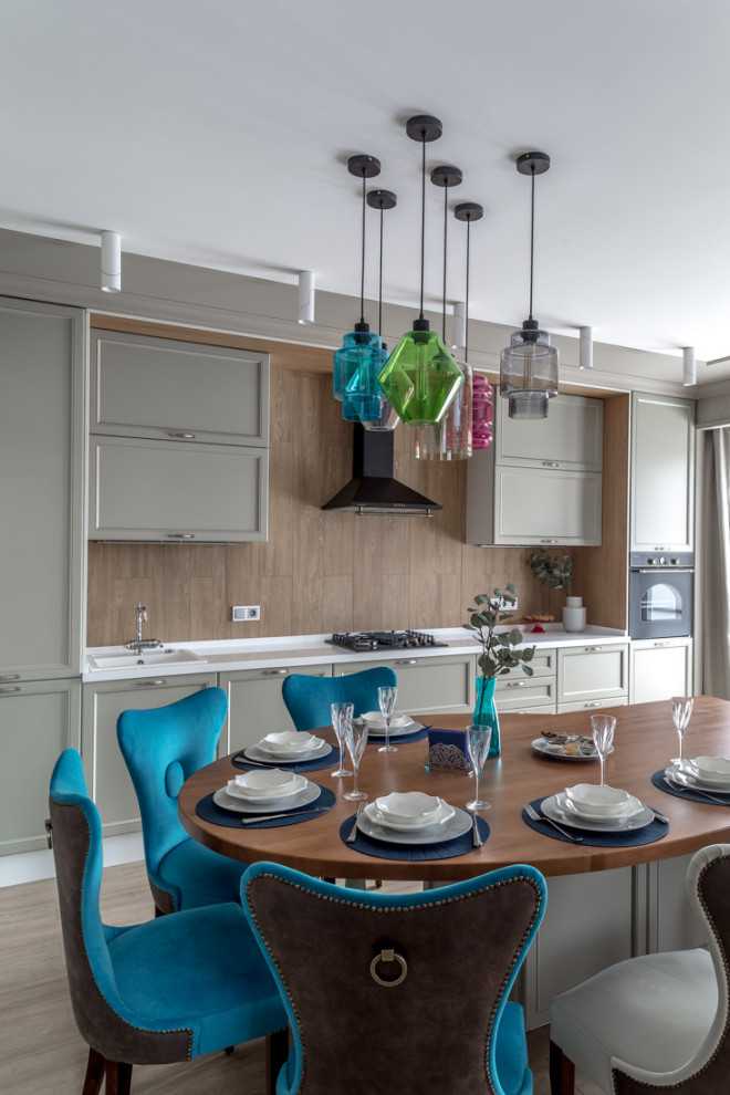 Кухня-гостиная в твидовом костюме