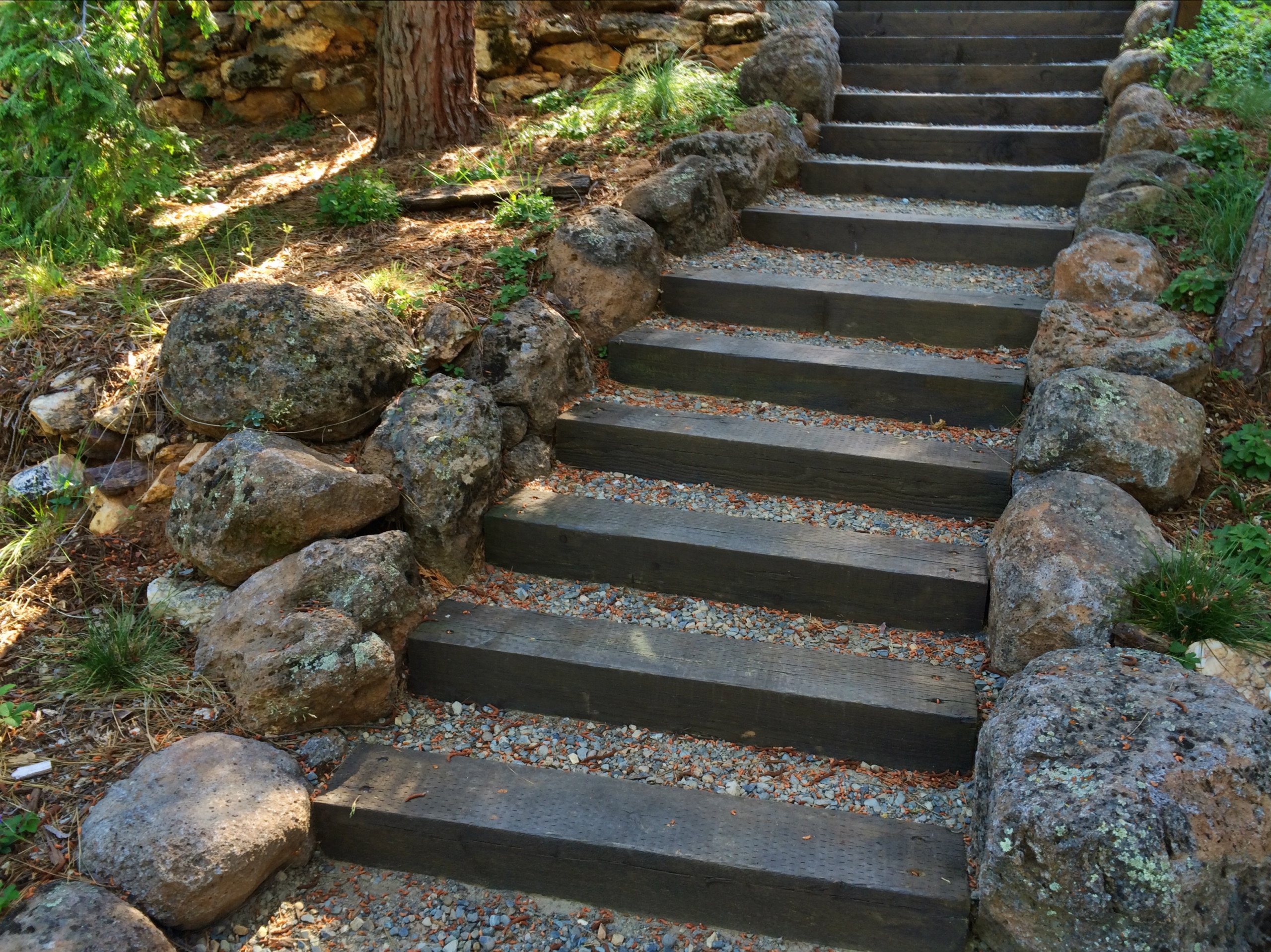 Railroad Tie Steps - Photos \u0026 Ideas | Houzz, image size:2560x1918