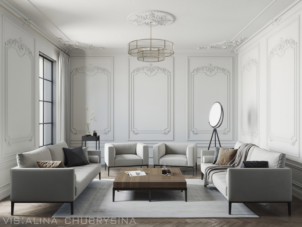 Гостиная с элементами классики