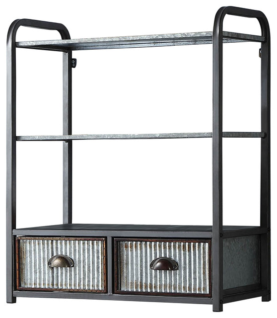 Intek Wall Cabinet With 2 Drawers Industrial Bathroom Shelves