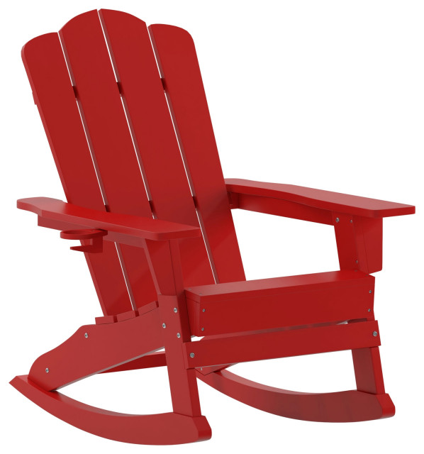 Red Rocking Chair - Cupholder - Transitional - Outdoor Lounge Chairs ...