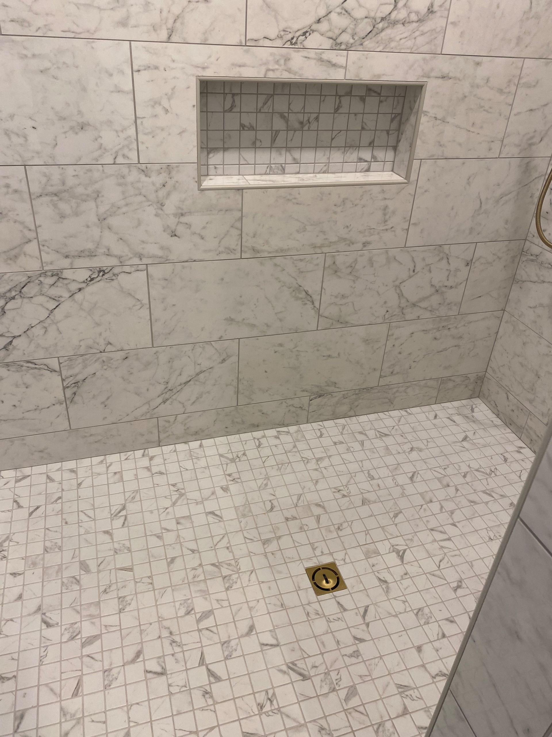 Custom master shower niche