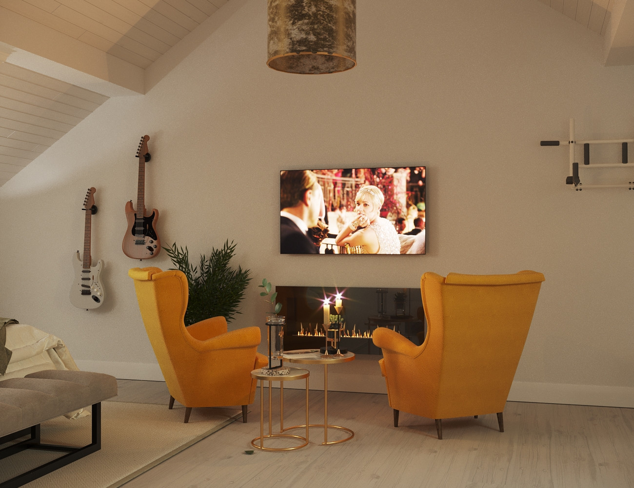 Спальня на мансардном этаже