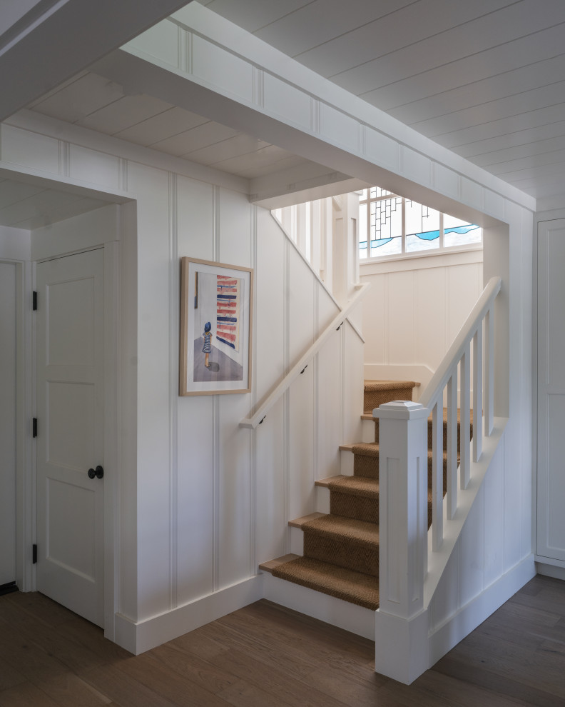 Inspiration for a coastal staircase remodel in Orange County